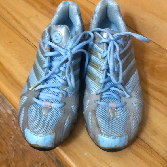 light blue running shoes